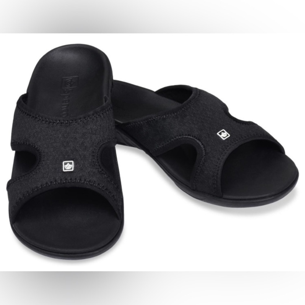 Spenco Breeze Men’s orthotics slides‎ black size 10